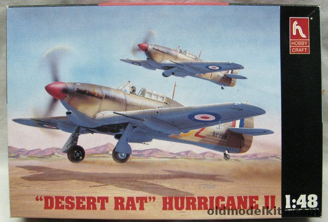 Hobby Craft 1/48 Hawker Hurricane II Desert Rat - With Hasegawa Decals and HC Decals for Portuguese Air Force / RAF No.6 Sqn Egypt 1942 / Iranian Air Force 1946, HC1533 plastic model kit